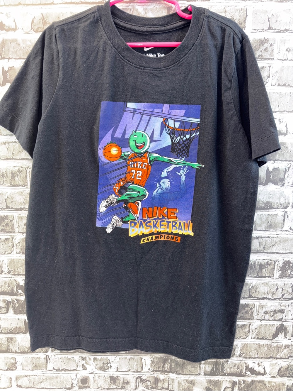 Nike‎ Black T-Shirt with Colorful Basketball Graphic